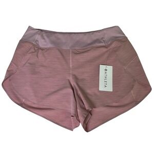 Athleta Run With It Textured 3.5" Shorts Womens Size 1X Pink Lined‎ Running